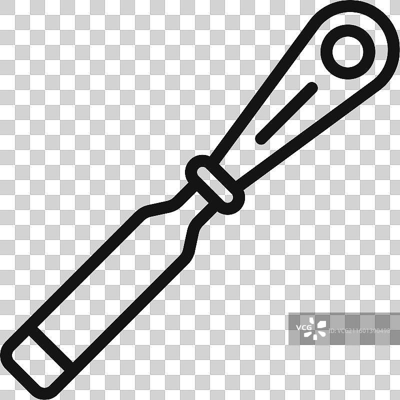 黑色凿子图标轮廓集合图片素材