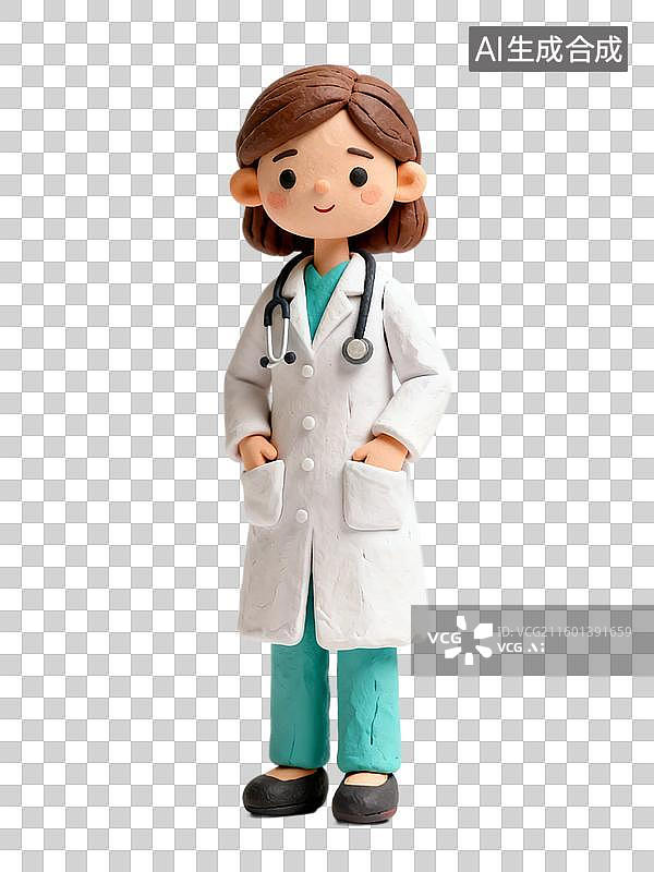 【AI数字艺术】可爱的女医生人偶形象图片素材
