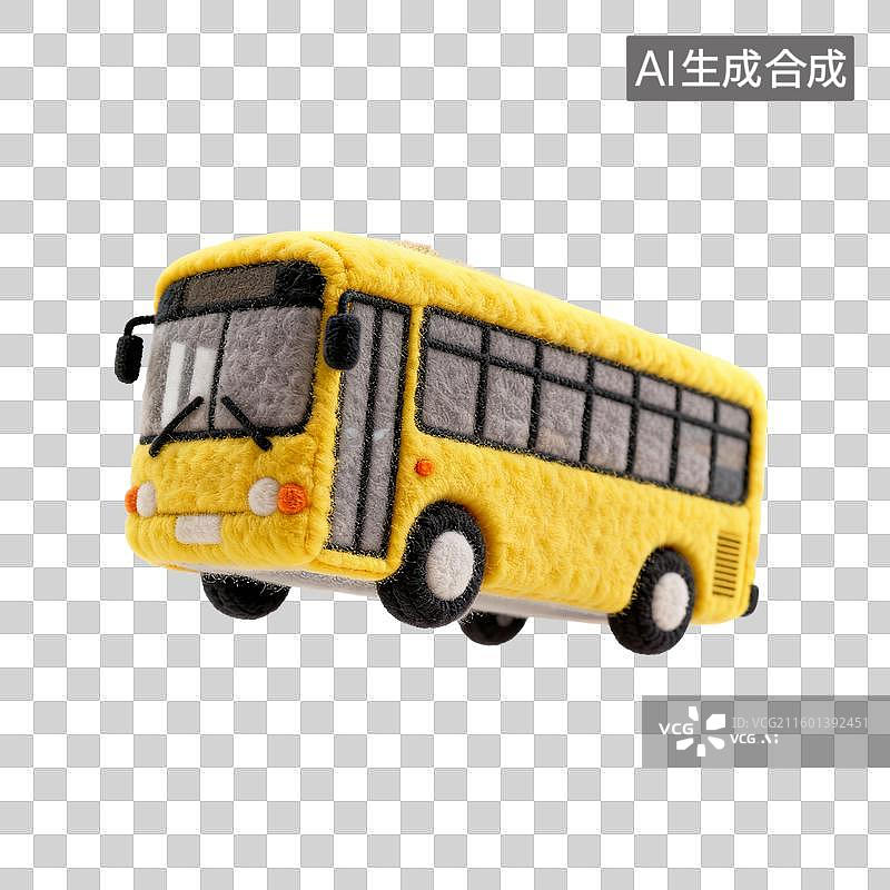 【AI数字艺术】毛绒巴士玩具图片素材