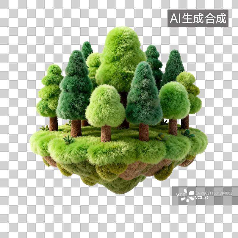 【AI数字艺术】绿色的森林图片素材