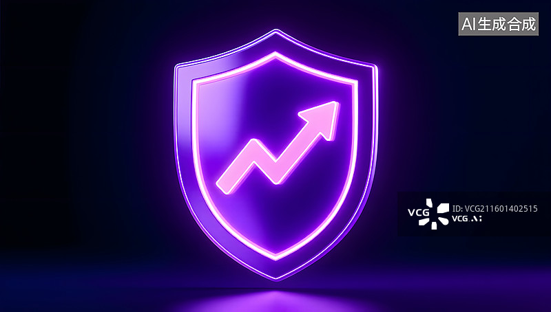 【AI数字艺术】科技盾牌的网络安全3D图标图片素材