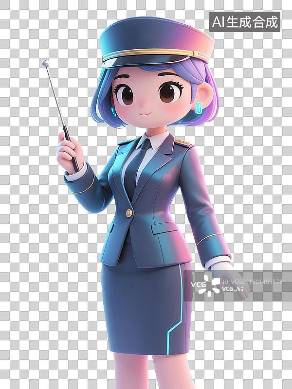 【AI数字艺术】mbti理论职业心理性格测试16种人格类型分析家NT型外向ENTJ指挥官3D角色形象模型插画透明背景图片素材