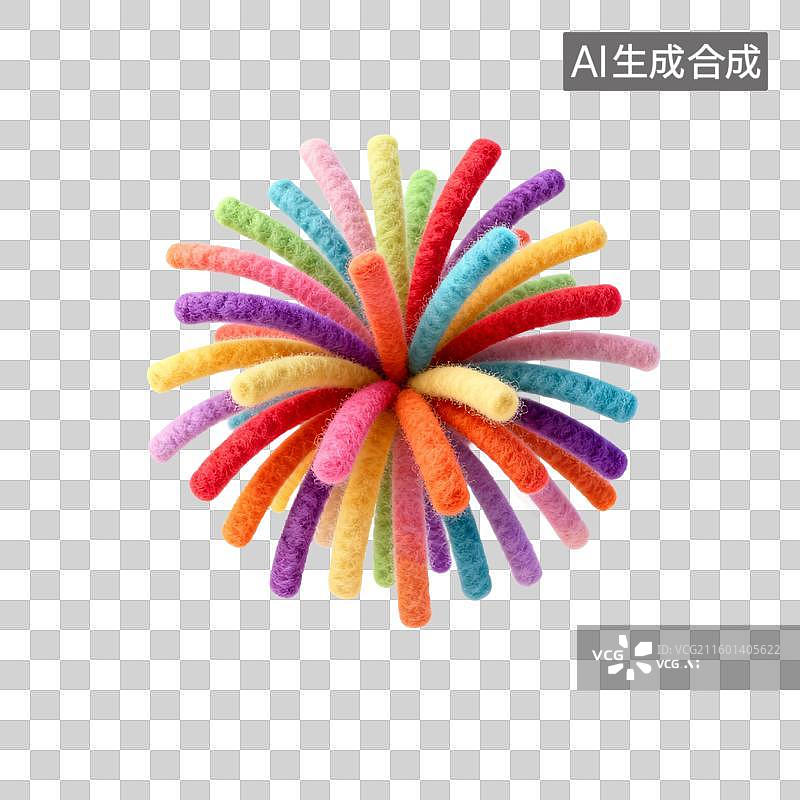 【AI数字艺术】毛毡3d礼花图片素材