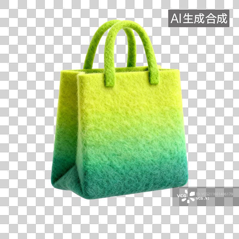 【AI数字艺术】毛毡风格的购物袋图片素材