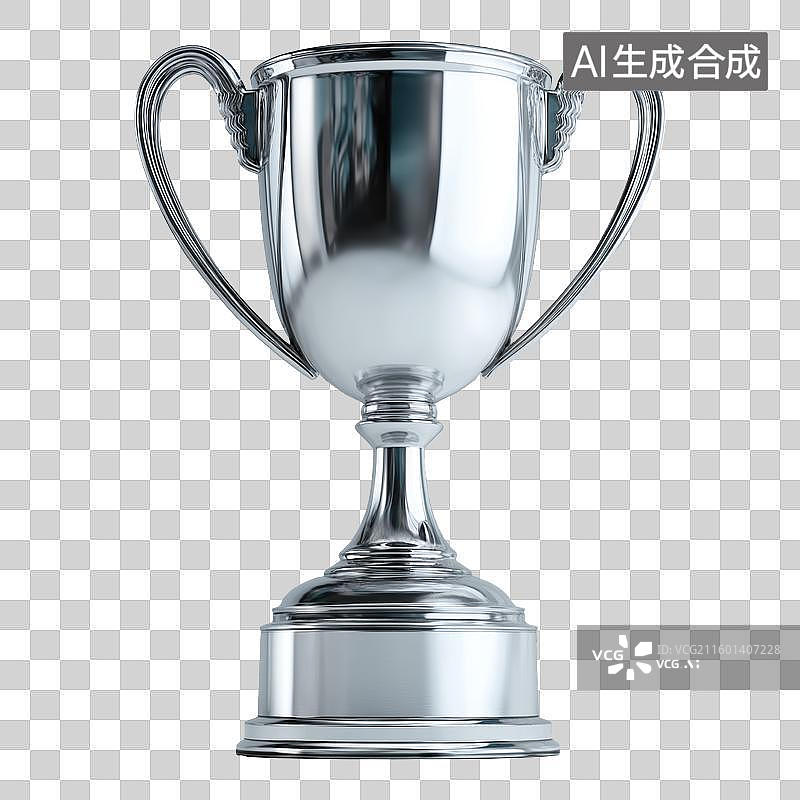 【AI数字艺术】银色奖杯图片素材