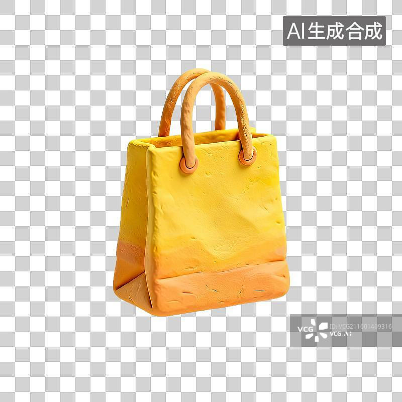 【AI数字艺术】粘土风格的购物袋图片素材