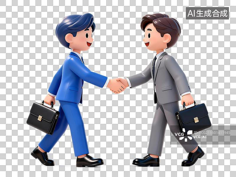 【AI数字艺术】握手，合作，套装，合伙，金融图片素材