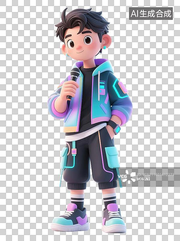 【AI数字艺术】mbti理论职业心理性格测试16种人格类型分析家NT型外向ENTP辩论家3D角色形象模型插画透明背景图片素材