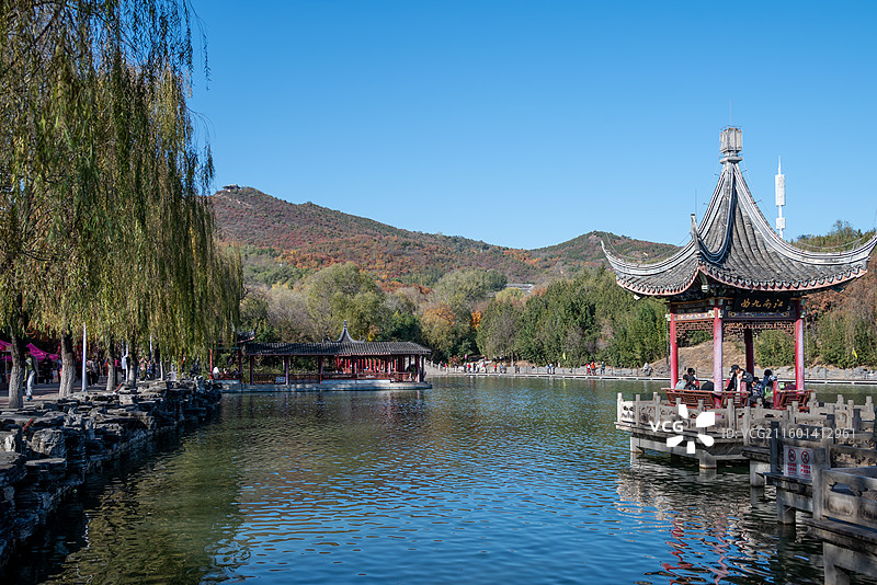 北宫森林公园小江南，湖光亭影醉游人图片素材
