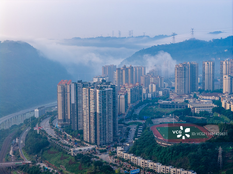 云南省昭通市水富市城市风光图片素材