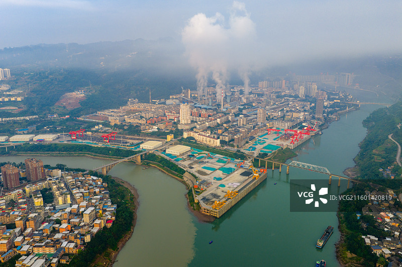 云南省昭通市水富市城市风光图片素材