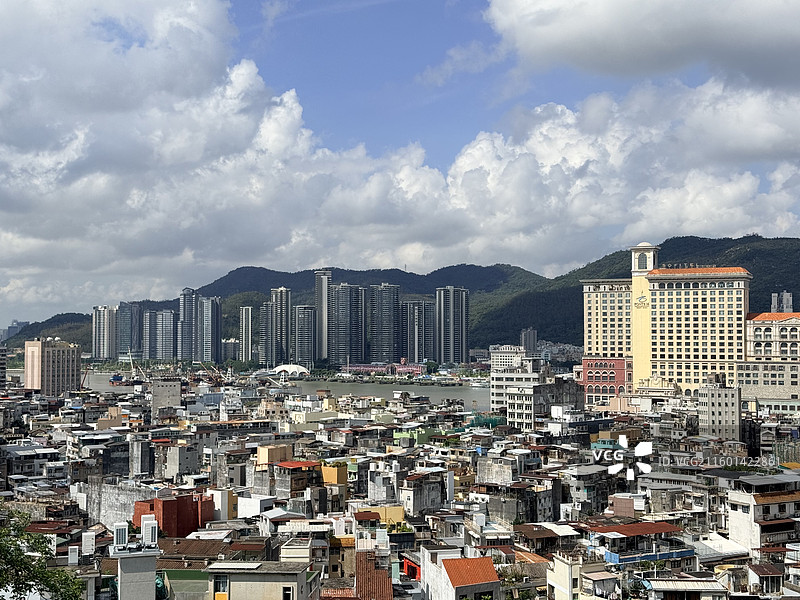 东望洋炮台远眺图片素材