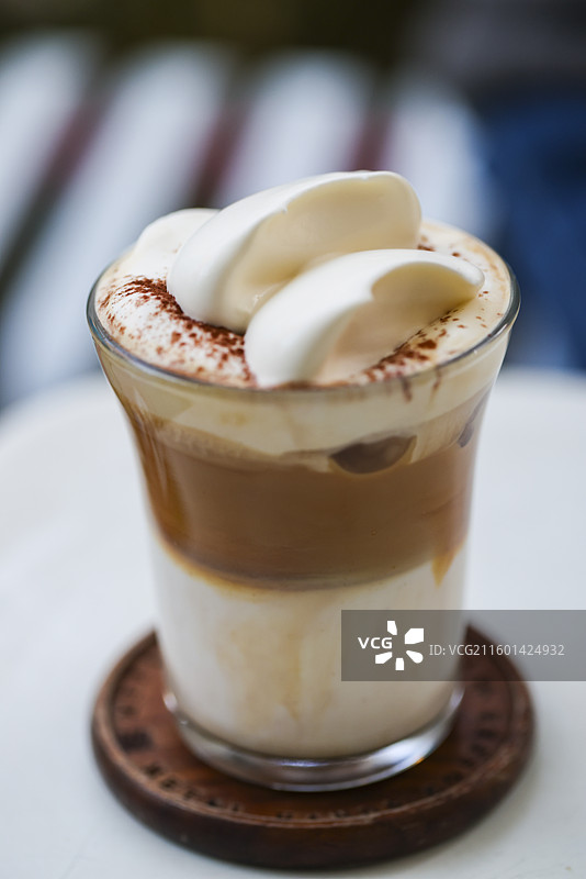 冰博客咖啡和维也纳咖啡图片素材