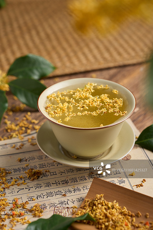 桂花茶香，书香雅韵图片素材