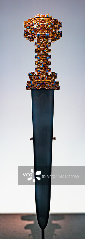 陕西 宝鸡 青铜器 博物院 金饰图片素材