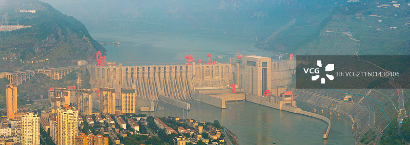 云南省昭通市水富市和金沙江向家坝水电站图片素材