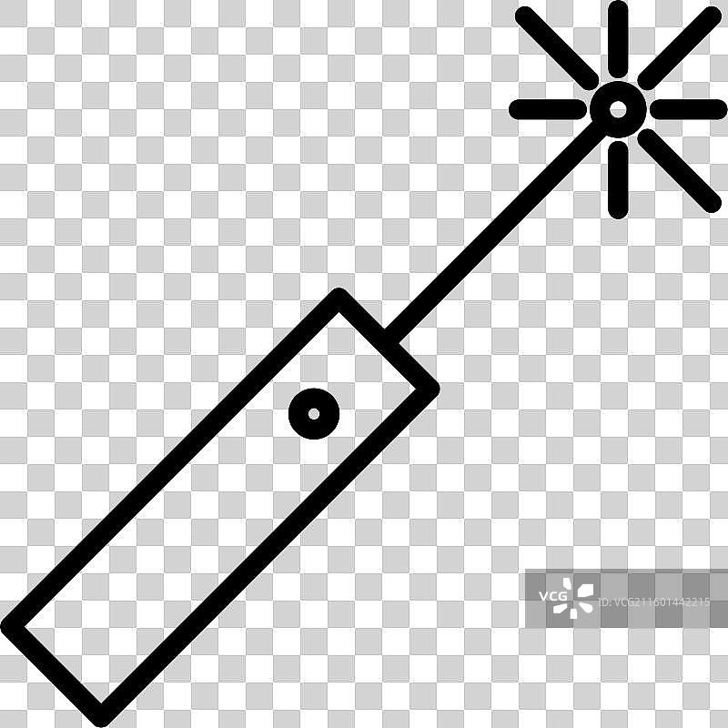 黑色和白色的激光图标线性标志图片素材