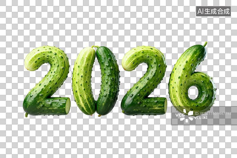【AI数字艺术】2026年用黄瓜构成的数字图片素材