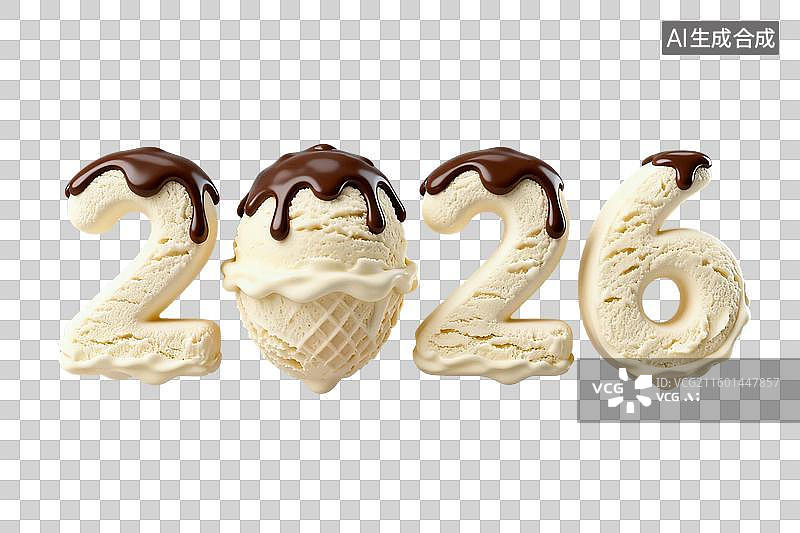 【AI数字艺术】2026年美味冰淇淋造型图片素材