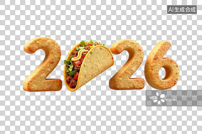 【AI数字艺术】2026年美味墨西哥卷饼造型数字图片素材