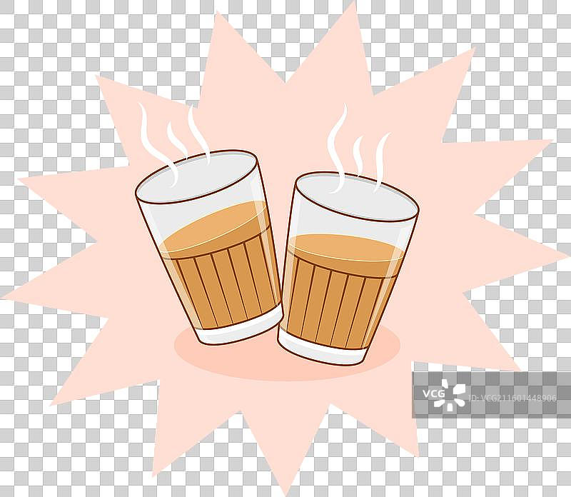 印度奶茶或茶杯促销海报图片素材