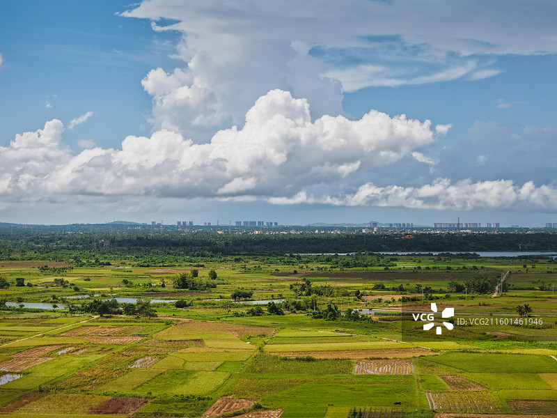 海南新旧沟湿地公园：在云端，阅读大地书写的诗行图片素材