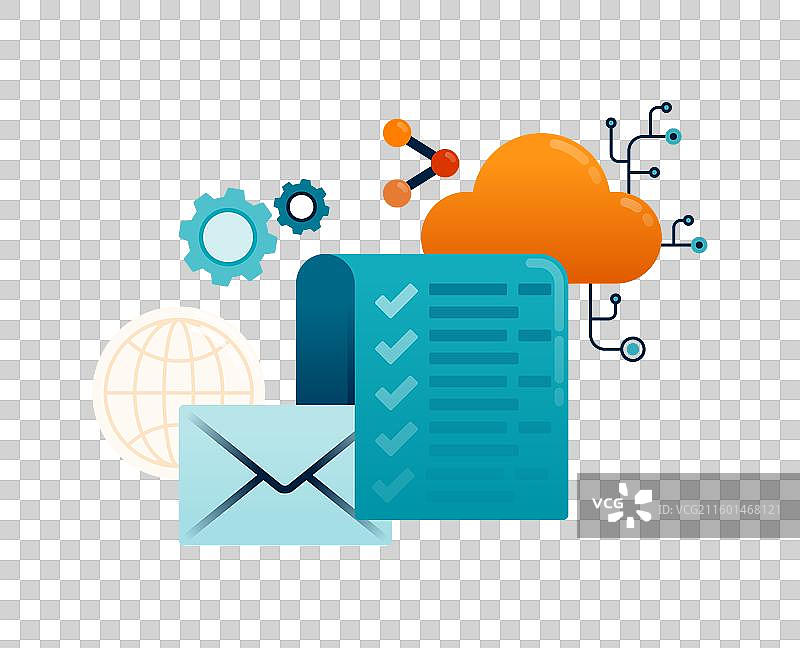 数字化的清单和任务的商业图片素材