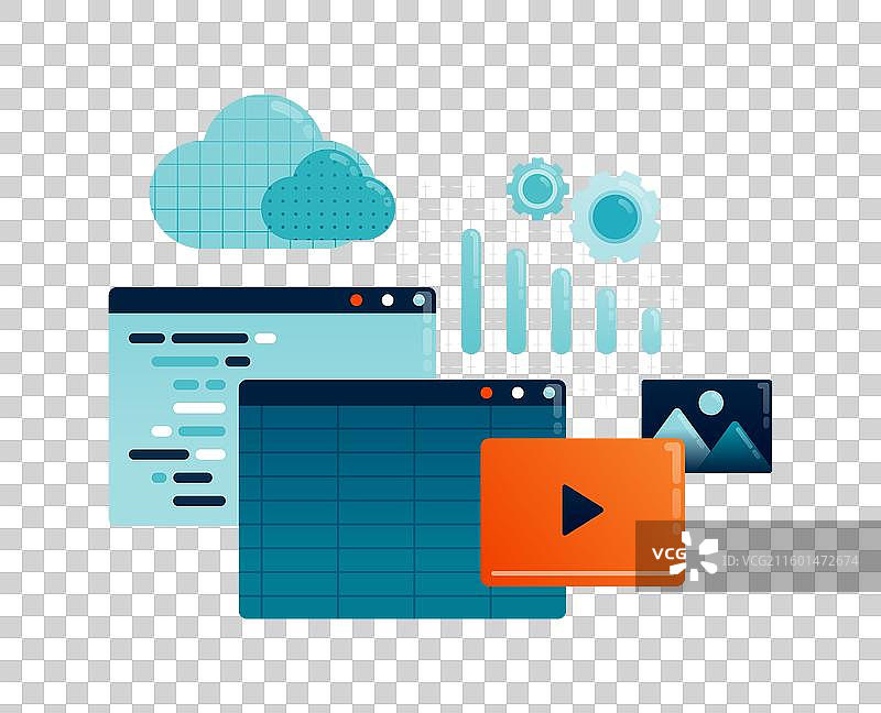 数字化电子表格报告的业务图片素材