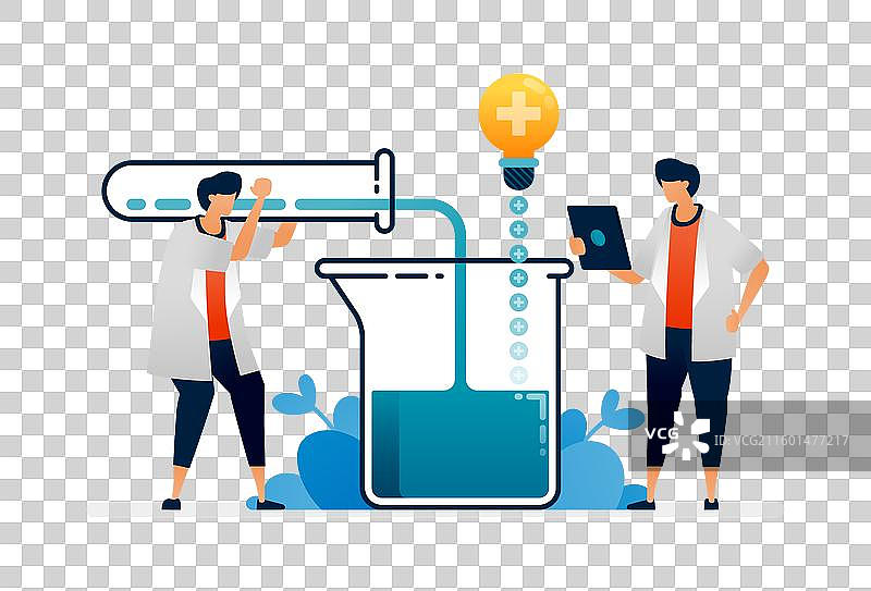 科学家在药房进行混合实验图片素材