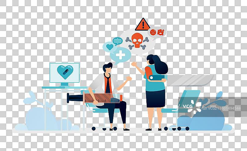 双相情感障碍患者与医生的咨询图片素材