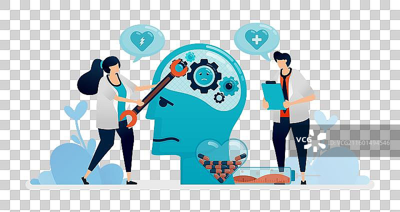 心理学家改善心智和精神图片素材