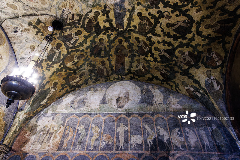 俄罗斯莫斯科天使报喜大教堂内部图片素材