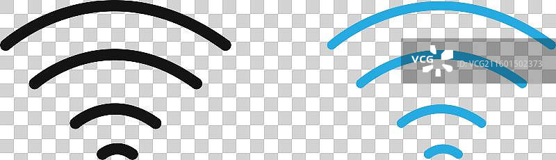 wifi信号图标，黑白轮廓标志图片素材