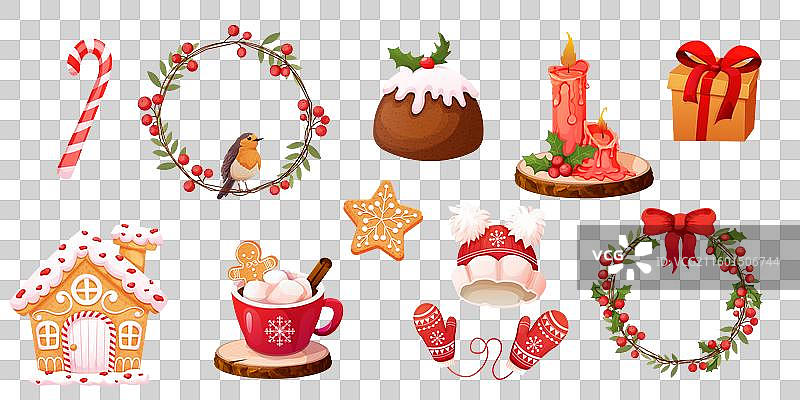 传统圣诞布丁蛋糕图片素材