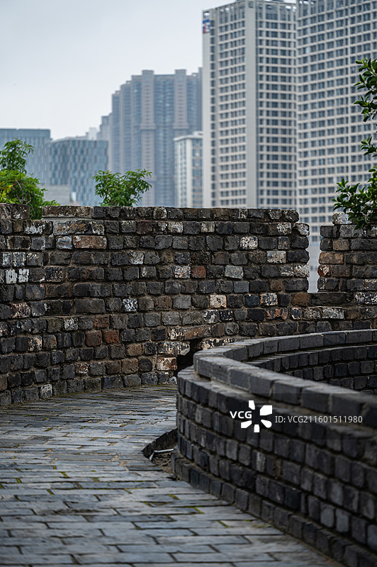 南京古城墙玄武门段和仪凤门段图片素材