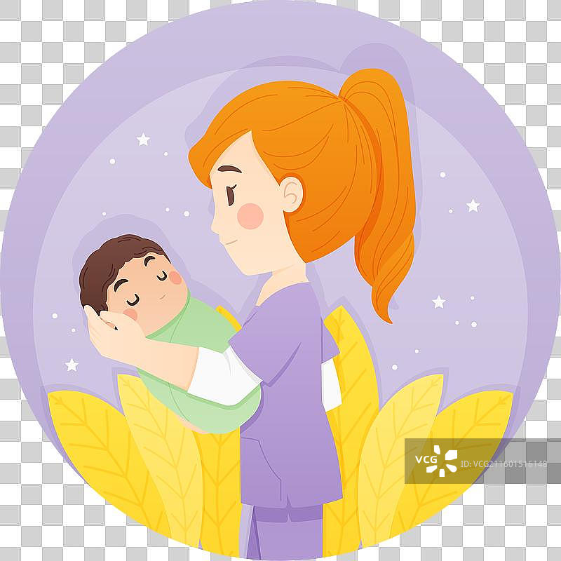 卡通助产士节图片素材