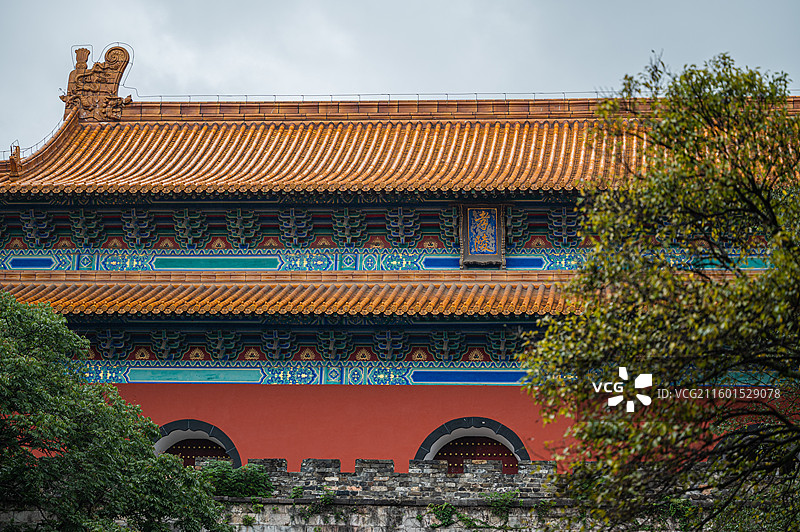 南京明孝陵方城明楼图片素材