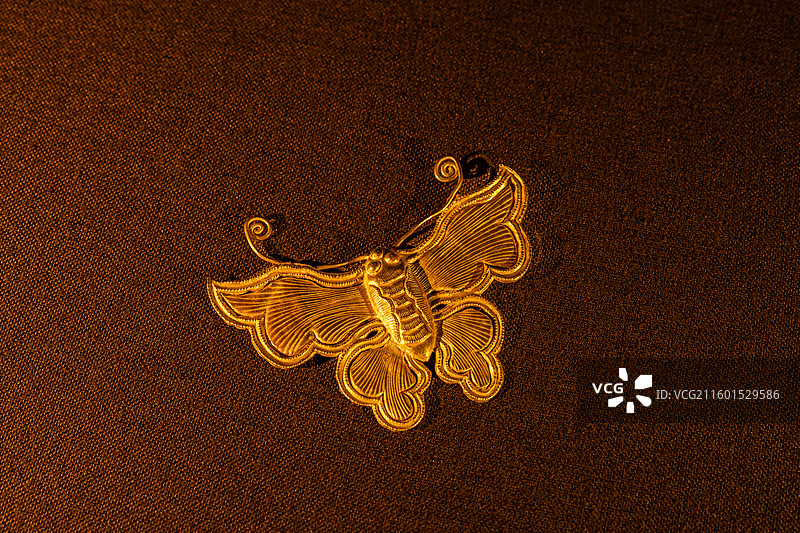 明代 蝴蝶形金饰件 南京太平门外岗子村吴忠墓出土 南京市博物馆图片素材