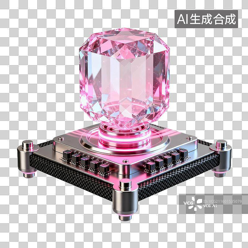 【AI数字艺术】科技感量子计算机概念图图片素材