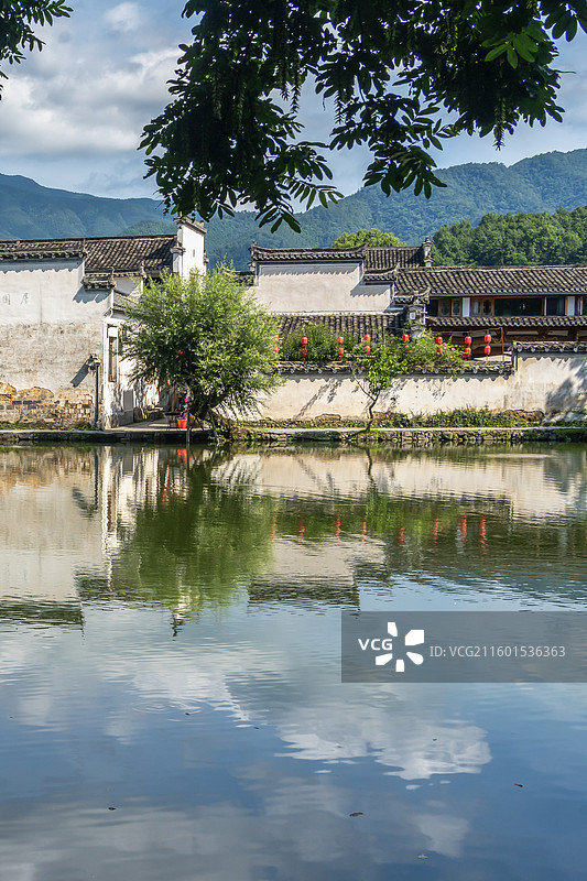 世界文化遗产宏村南湖风光图片素材