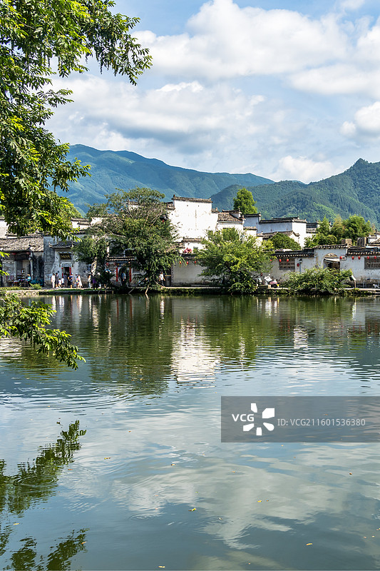 世界文化遗产宏村南湖风光图片素材