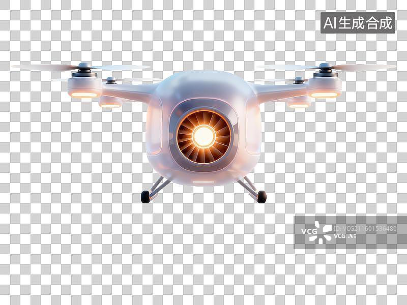 【AI数字艺术】未来主义垂直起降飞行器3D轻拟物风格透明科技科幻插画元素设计新质生产力梦想在城市上空悬浮图片素材