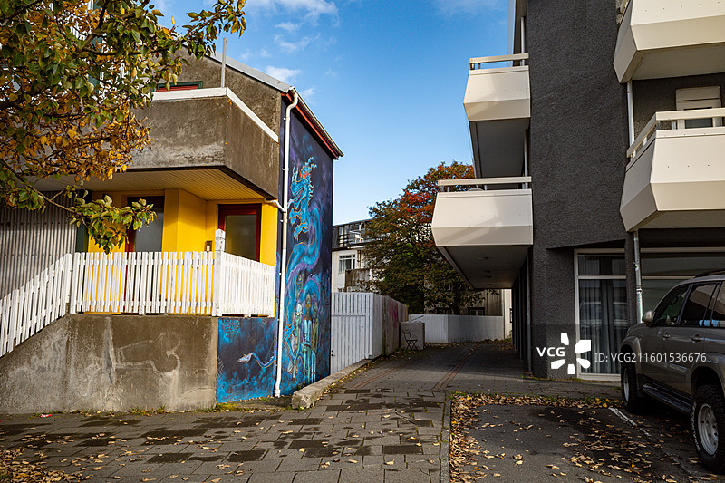 冰岛雷克雅未克街头拍摄图片素材