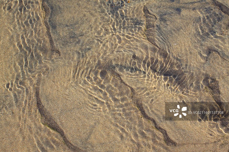 水面波纹与沙地纹理图片素材