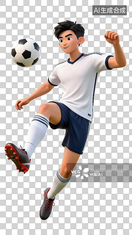 【AI数字艺术】免扣透明通道足球队员图片素材