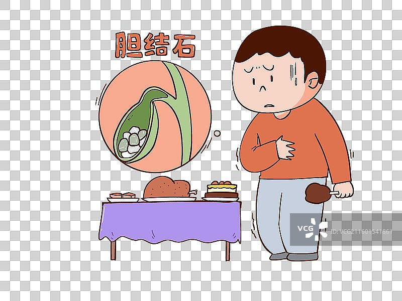 高油高糖饮食容易引起胆结石图片素材