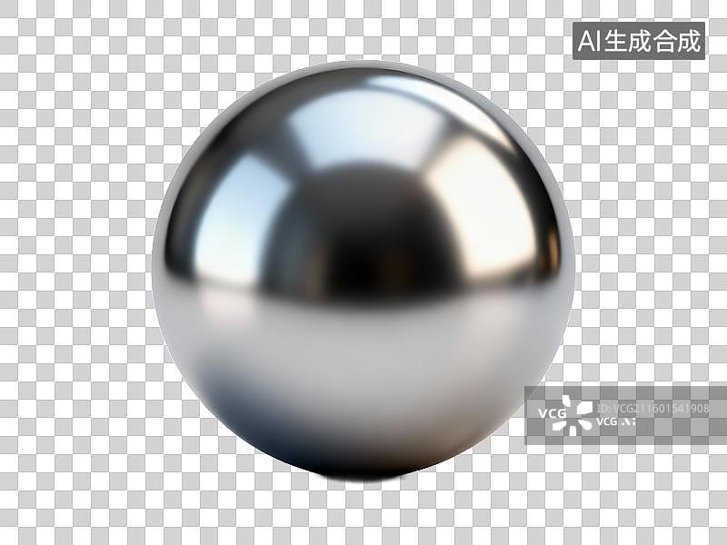 【AI数字艺术】装饰元素 几何形体 金属球体特写图片素材