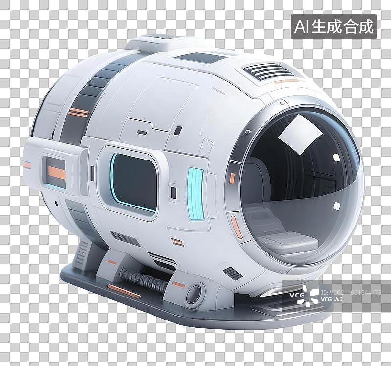 【AI数字艺术】3D卡通风格太空舱，休息舱图片素材