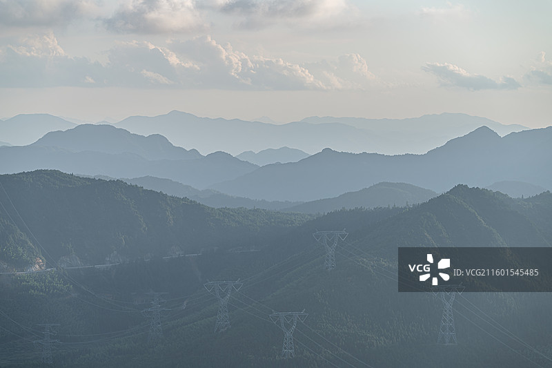 周宁县仙风山及周边山峦山景图片素材