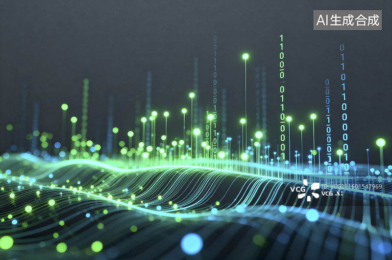 【AI数字艺术】科技感数据可视化图案图片素材
